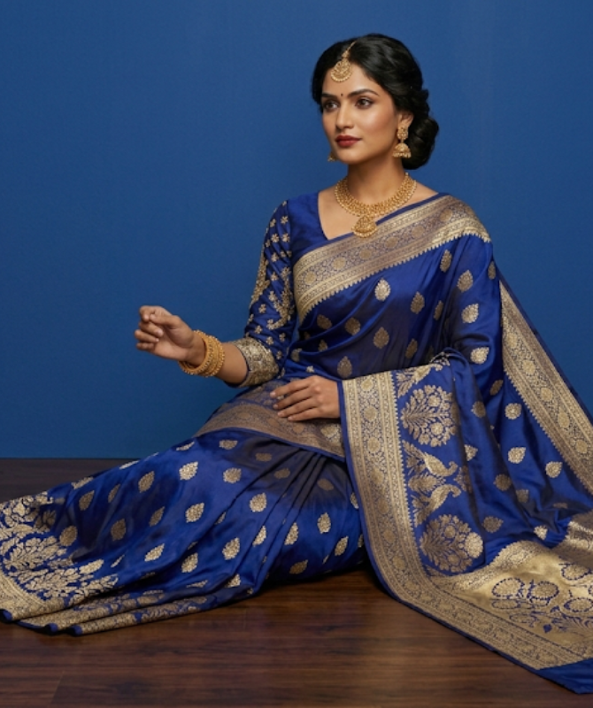 Royal Banarasi Silk Saree hover